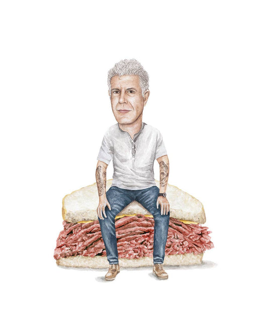 Anthony Bourdain Watercolor Print