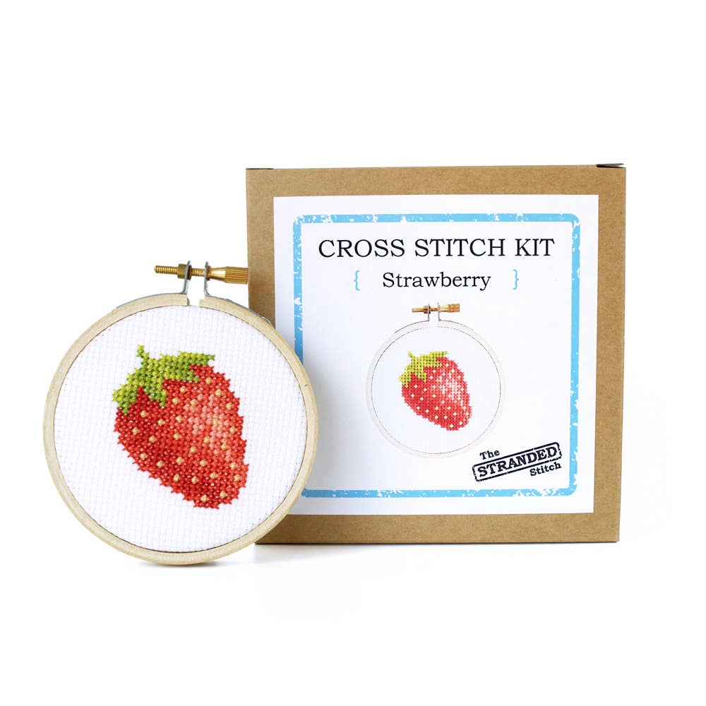 Strawberry DIY Mini Cross Stitch Kit