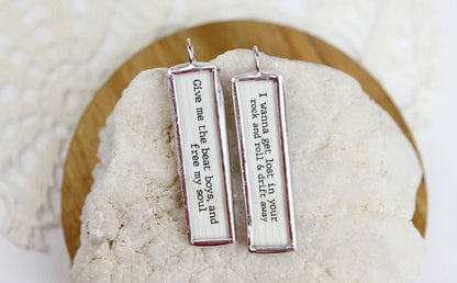 Drift Away XO Lyric Charm Necklace: Charm Only