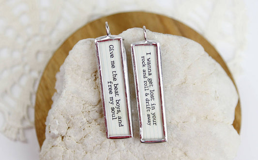 Drift Away XO Lyric Charm Necklace: Charm Only
