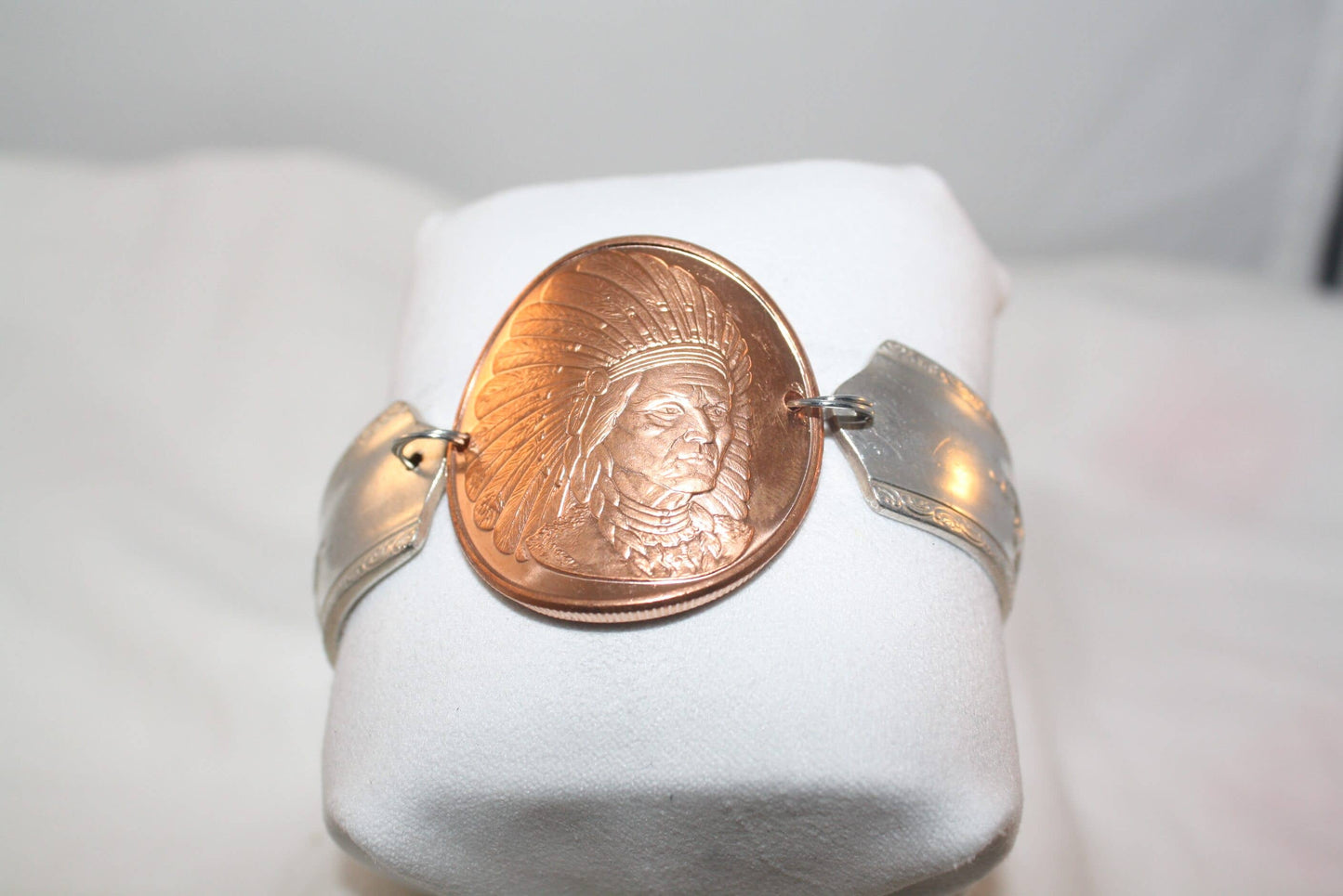 Copper Coin Bracelet: XL (8.5in)