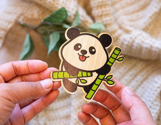 Playful Panda Bamboo Sticker