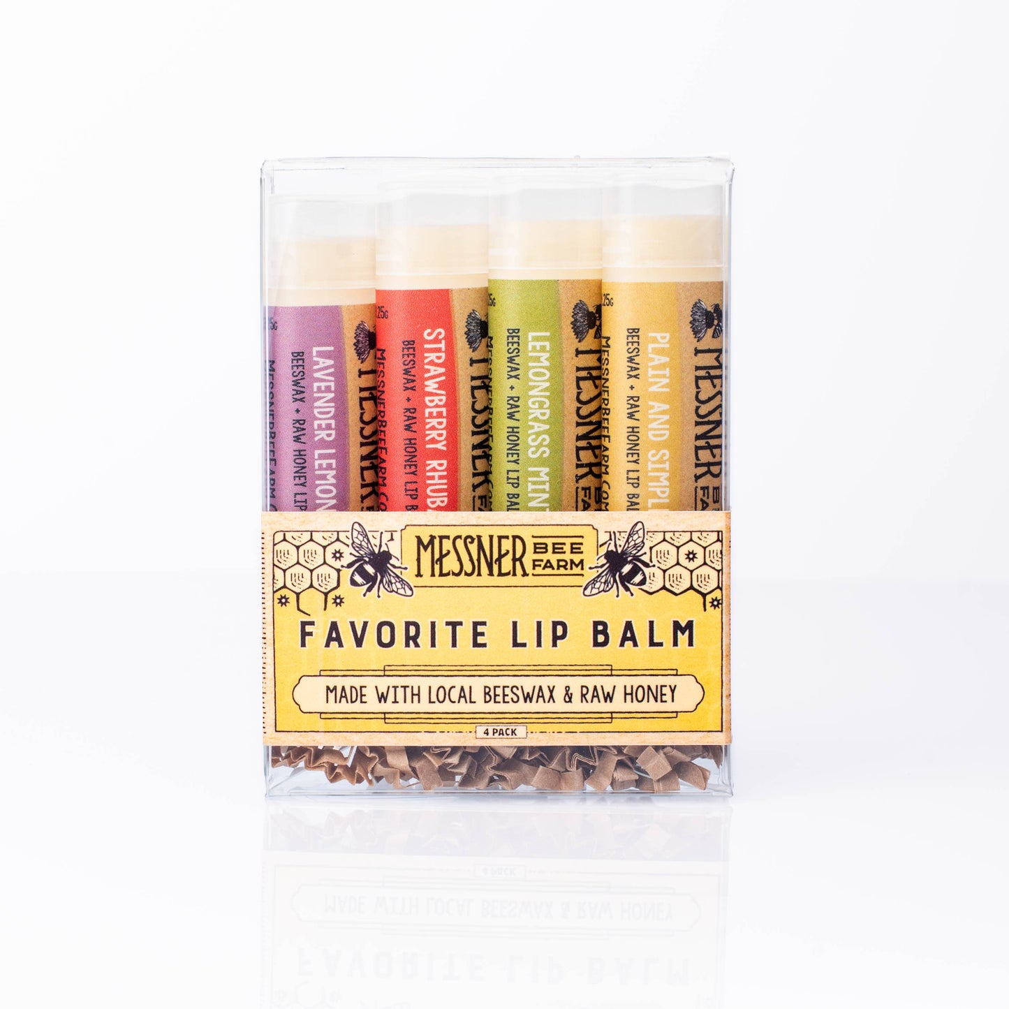 Favorite Pack of 4 Messner Local Beeswax Lip Balms