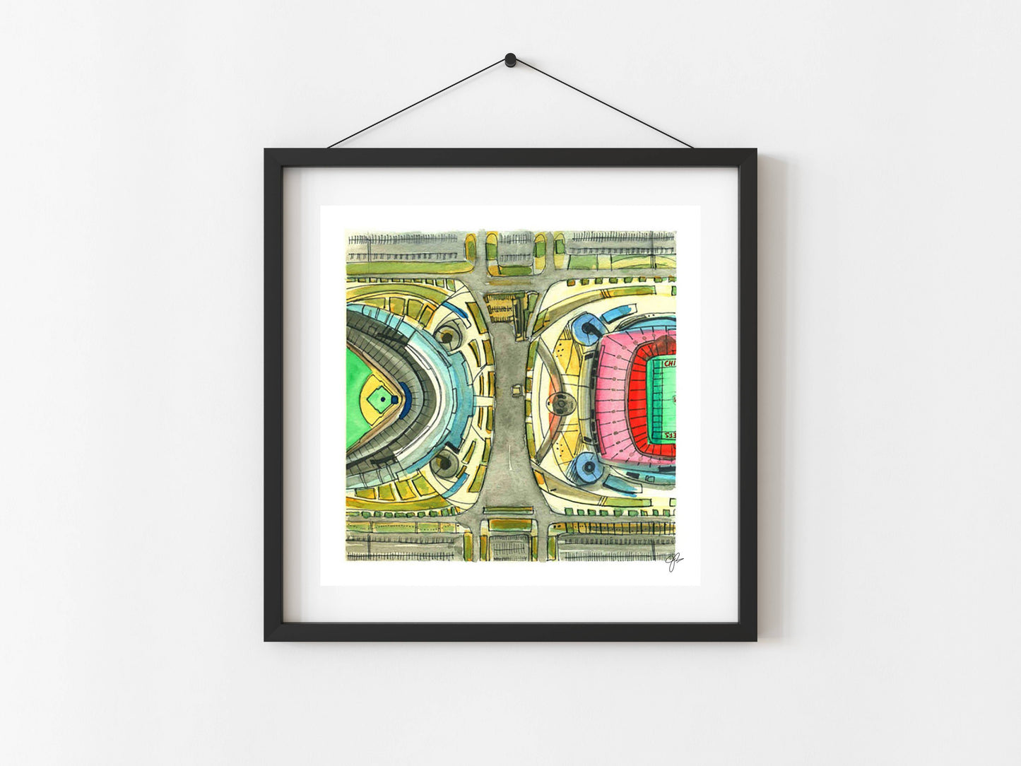 Stadiums 8x8" Print- Kansas City Chiefs