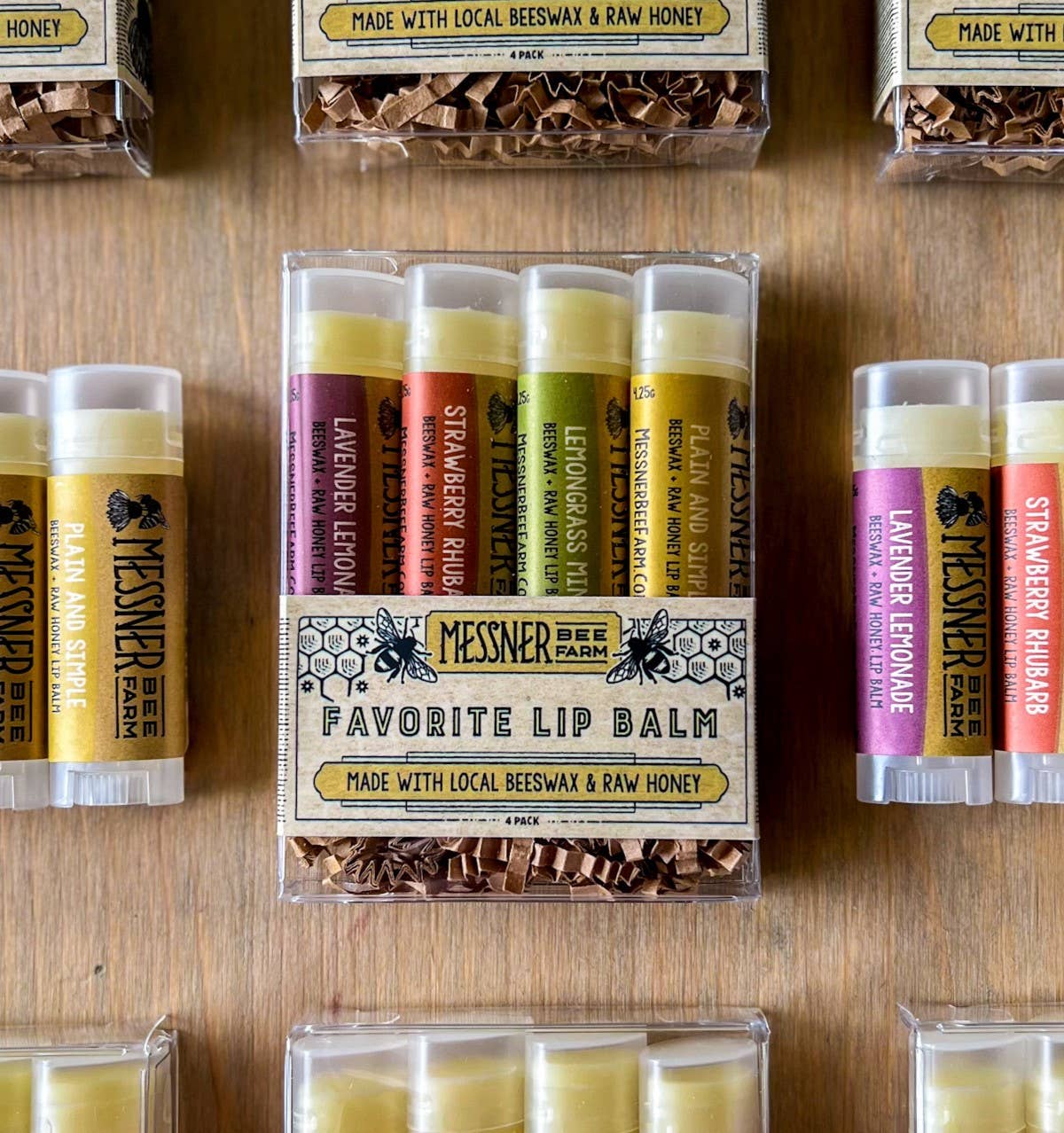 Favorite Pack of 4 Messner Local Beeswax Lip Balms