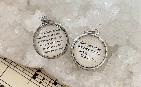 Forever Young XO Double Sided Round Charm