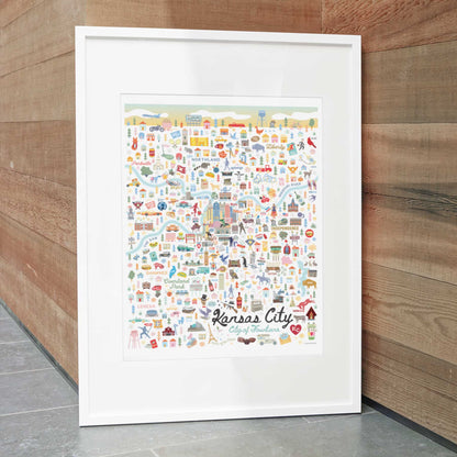 KANSAS CITY MO City Map Art Wall Decor City Series Print: 11x14 / Day
