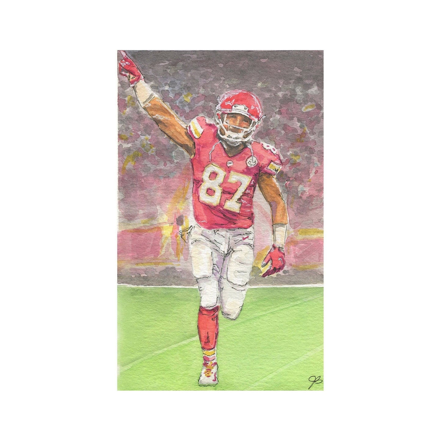 Kelce 8x10" Print- Kansas City Chiefs