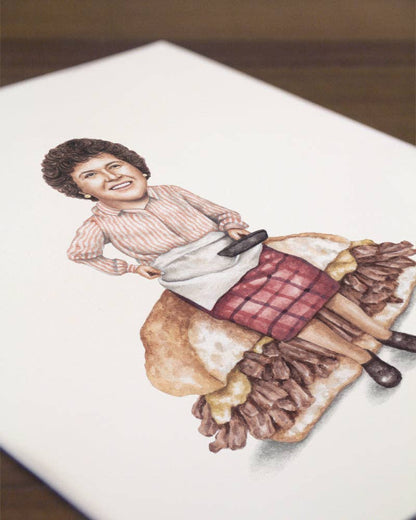 Julia Child Watercolor Print