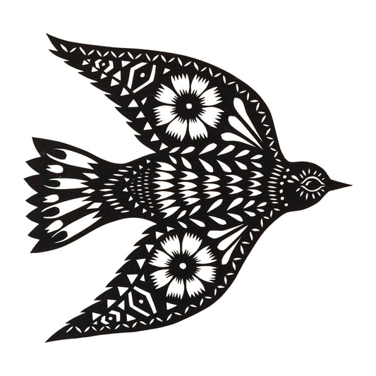 Fantastic Flight I - 8 x 8 inch Cut Paper Art Print