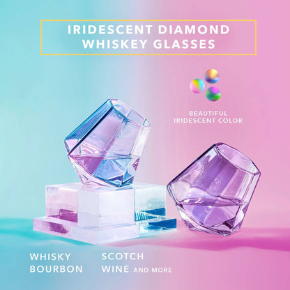 Diamond Whiskey Glasses - The Aura Collection