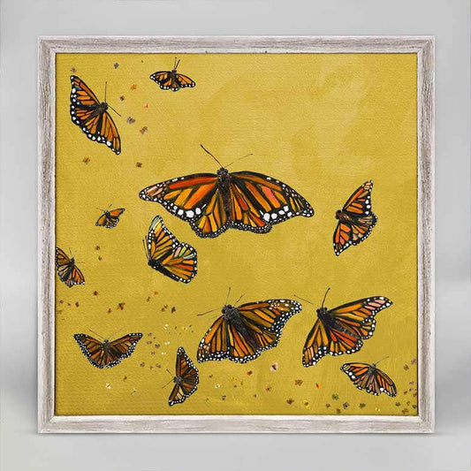 Monarchs - Gold by Eli Halpin Mini Framed Canvas