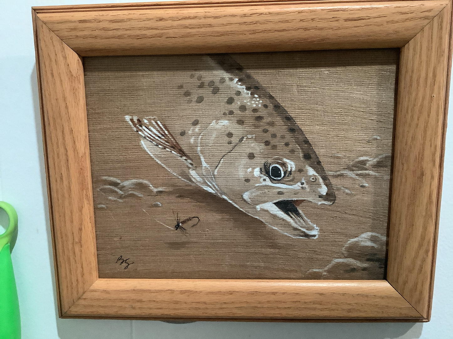 Large Mouth Bass in Sepia - Original Fish Painting, Not a Print