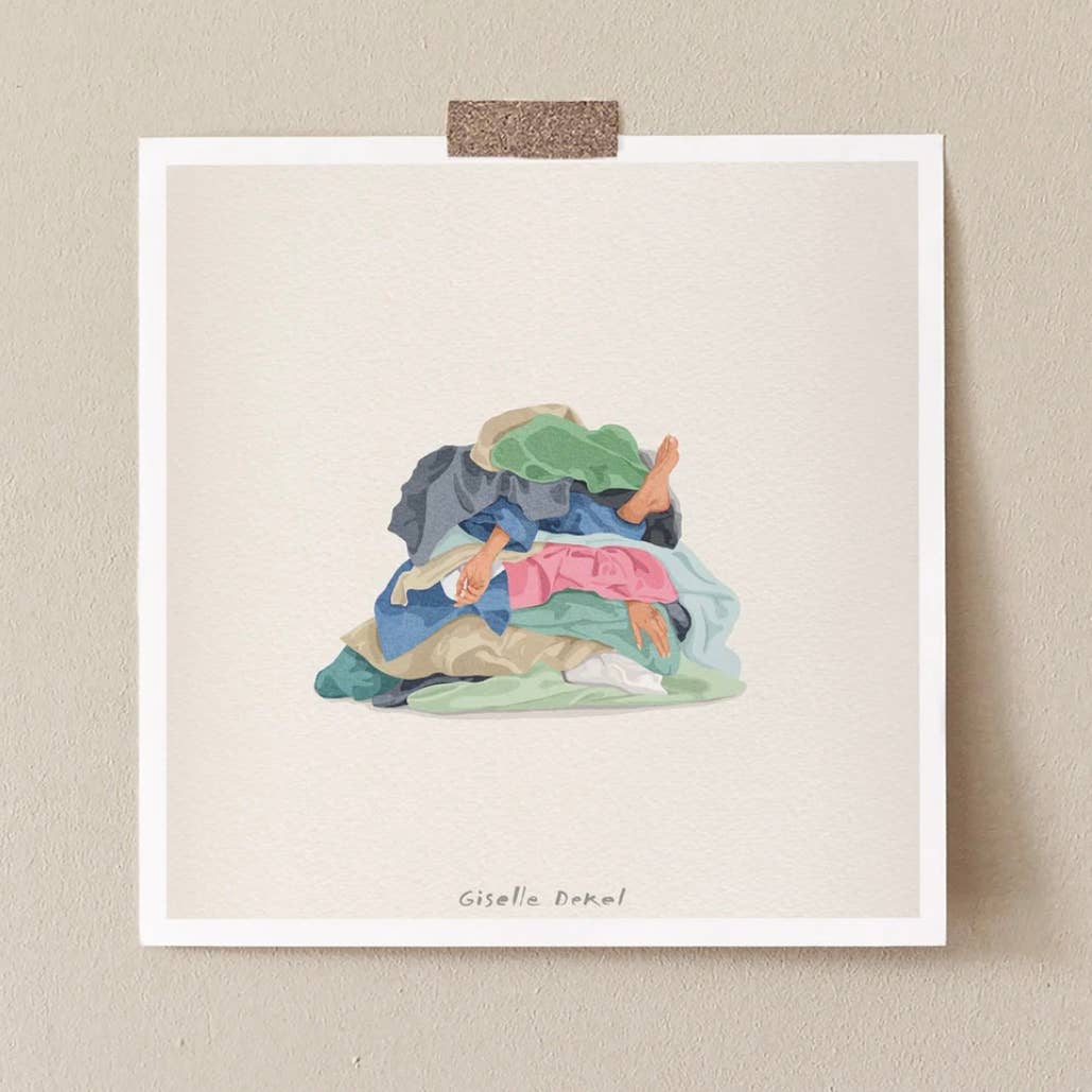 Pile Of Laundry: 7" X 7"