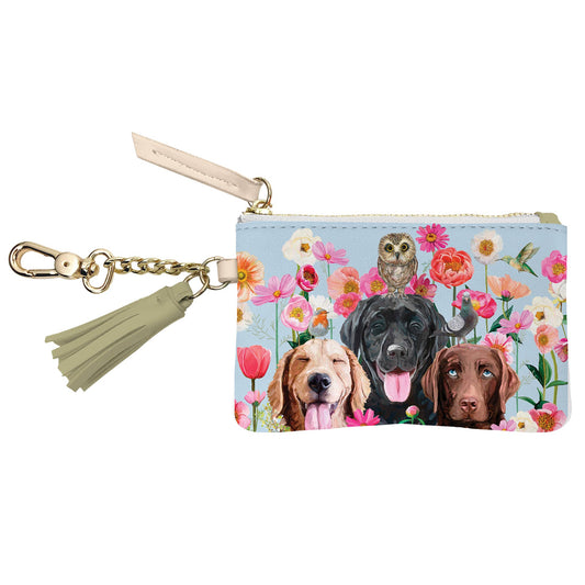 Dogs And Birds Key Pouch