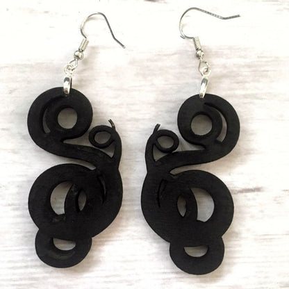 Black Snake Earrings