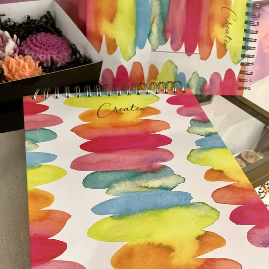 Rainbow "Create" journal