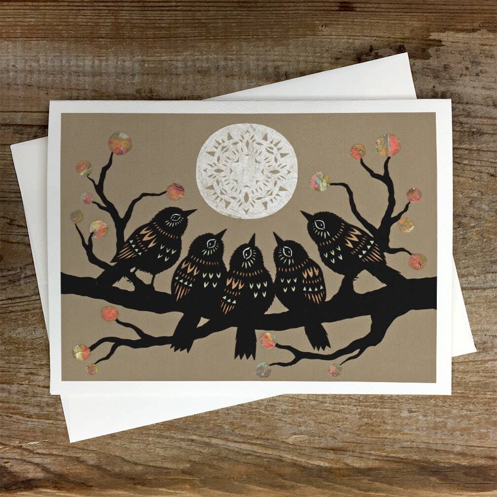 Commune With The Moon - Greeting Card