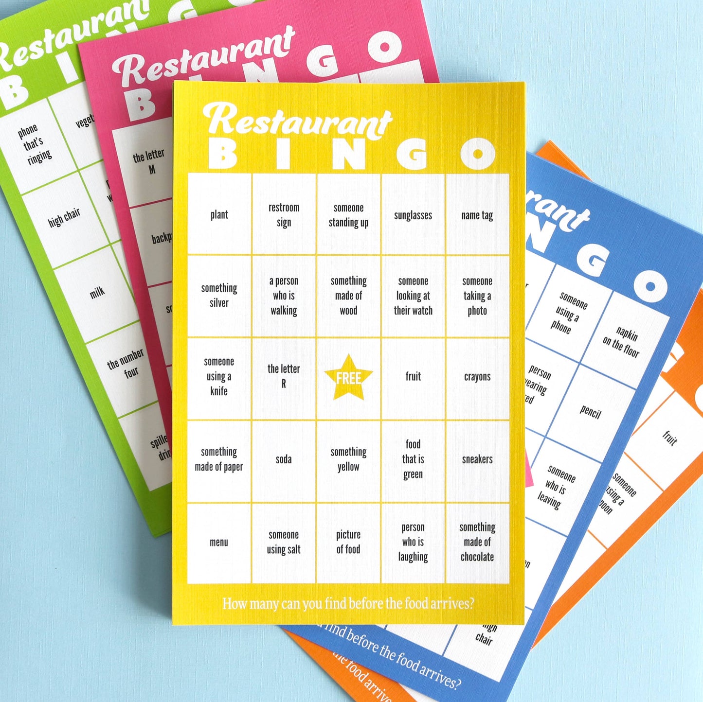 Restaurant Bingo Notepads