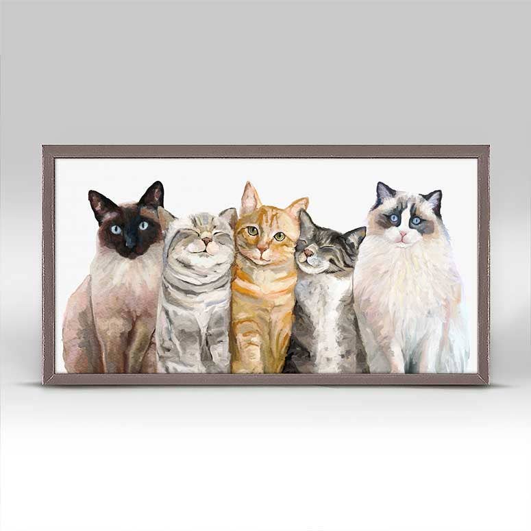 Feline Friends - Cat Bunch by Cathy Walters Framed Canvas