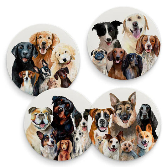 Best Friend - Dog Bunch - Set of 4 by Cathy Walters Coasters