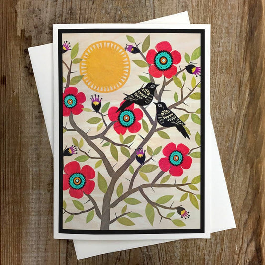 Flowers Among The Thorns - Greeting Card