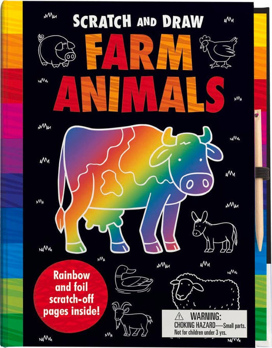 Scratch and Draw Farm Animals - An Interactive Hardcover Workbook