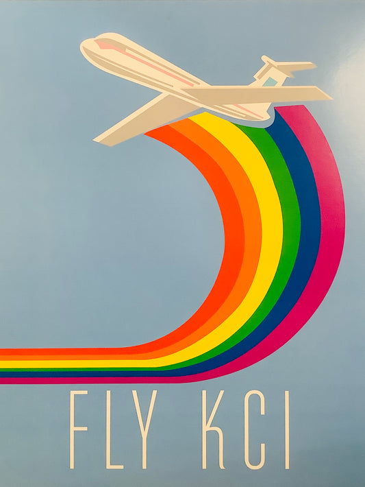 FLY KCI Rainbow Flight Print - 11” x 14”