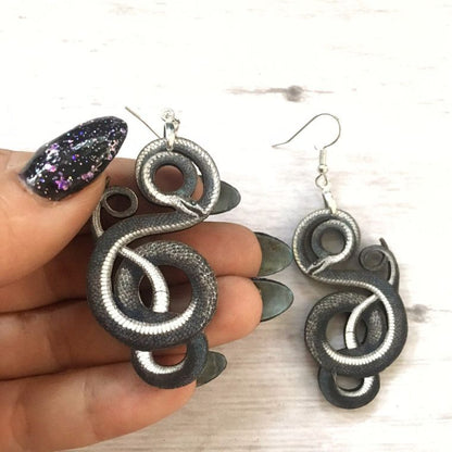 Black Snake Earrings