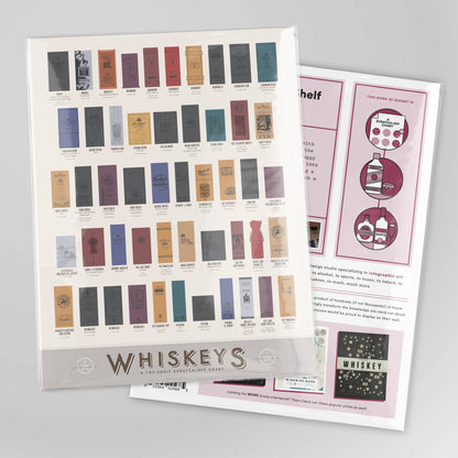 Whiskeys: A Top-Shelf Scratch-Off Chart | 12" x 16" Print