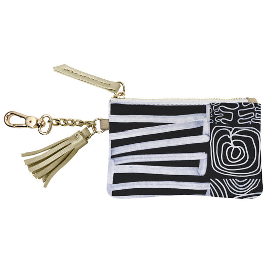 Black And White Modern Key Pouch