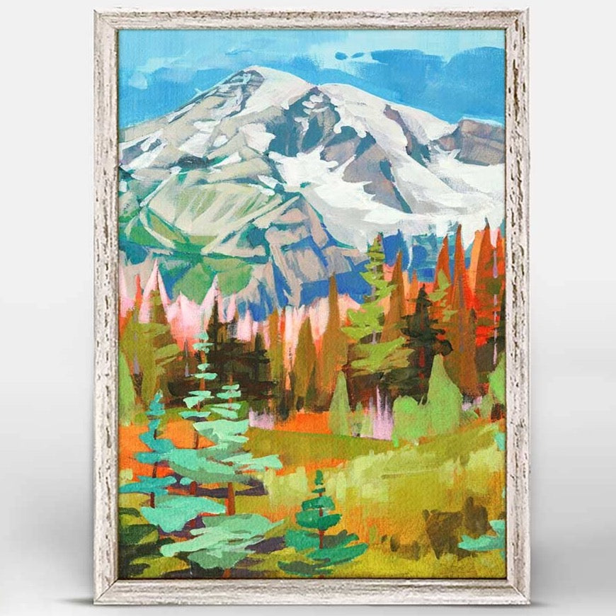 Road Trip - Rainier by Jess Franks Mini Framed Canvas