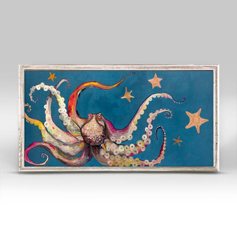 Octopus and Starfish by Eli Halpin Mini Framed Canvas