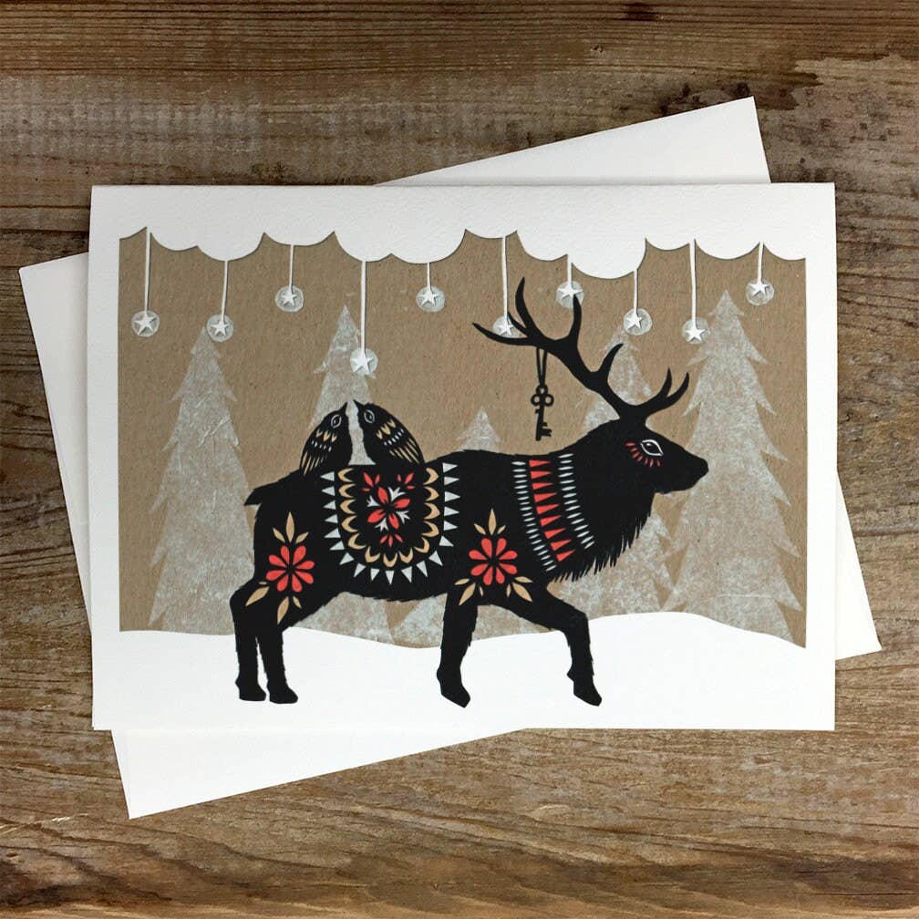 Winter's Visit - Greeting Card